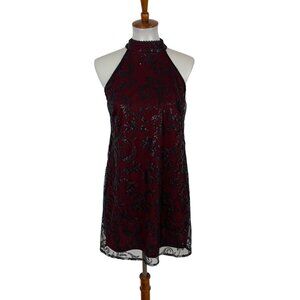 Altard State Maroon Lace Sleeveless Mini Dress Small Cottagecore Boho